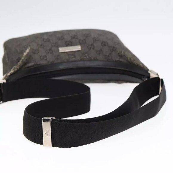 GUCCI GG Canvas Shoulder Bag Gray Silver - Picture 7 of 15